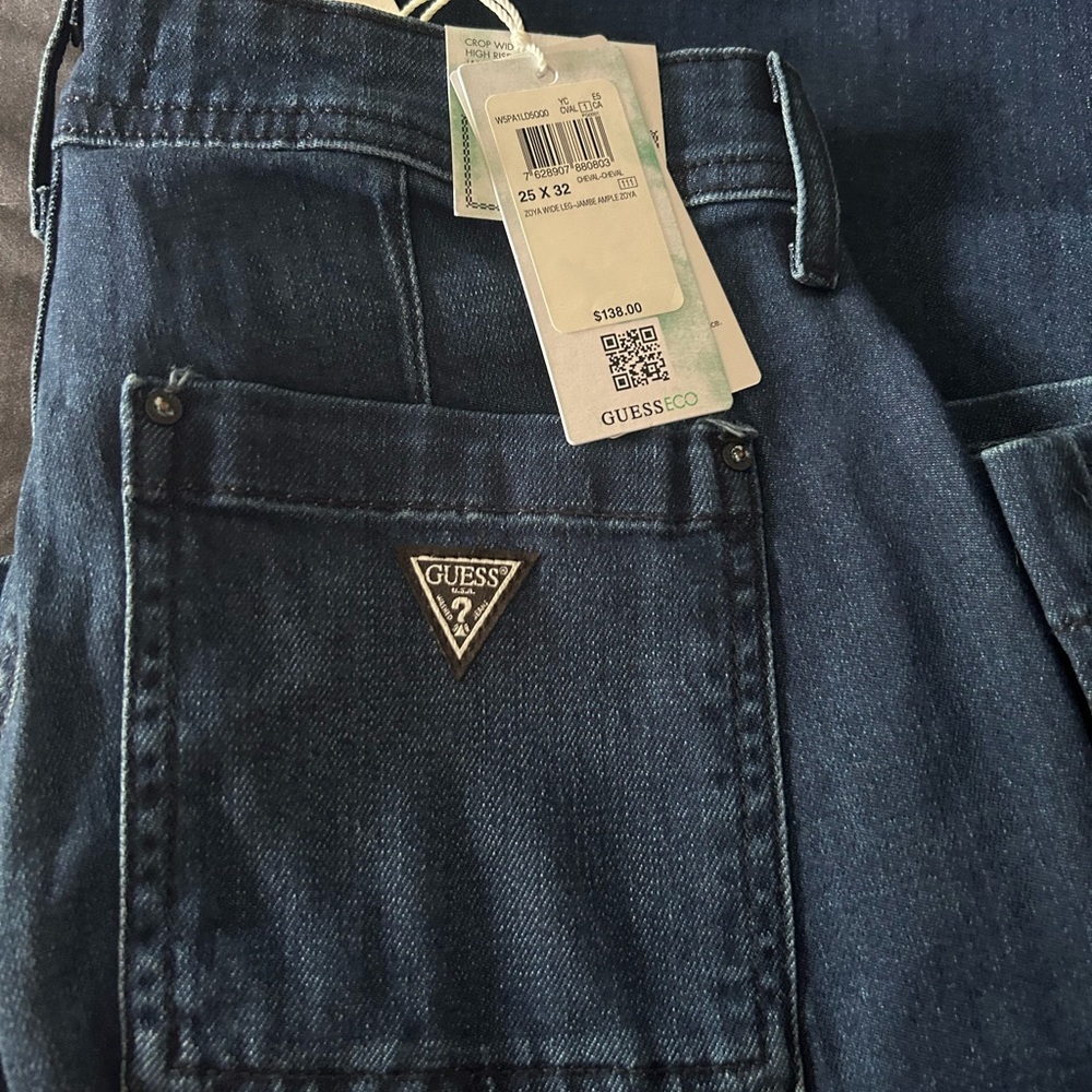 Guess Dark Blue Wide Leg Jeans